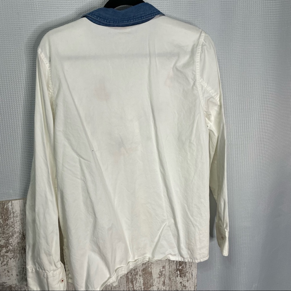 Vintage Ugly Size Large Patchwork Button Down Siz… - image 4